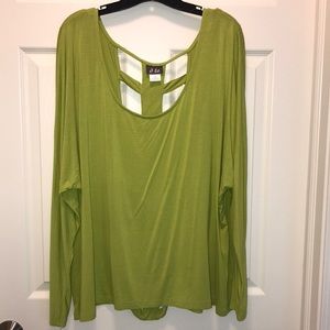 Plus size top 3x lime green good condition